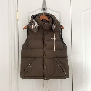 TNA Army Green Puffer Vest - Size Large